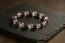 Rudraksh+clear quartz bracelet